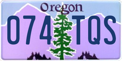 OR license plate 074TQS