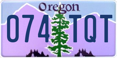 OR license plate 074TQT