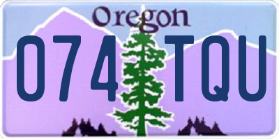 OR license plate 074TQU