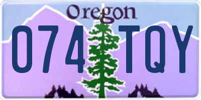 OR license plate 074TQY