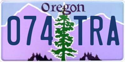 OR license plate 074TRA