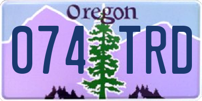 OR license plate 074TRD
