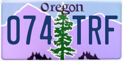 OR license plate 074TRF
