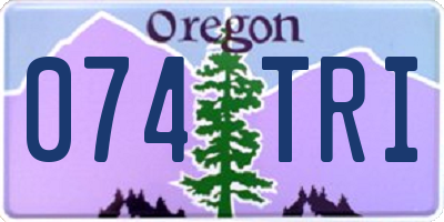 OR license plate 074TRI