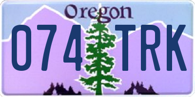 OR license plate 074TRK