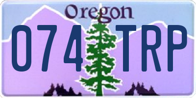 OR license plate 074TRP