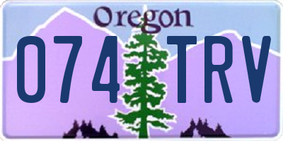 OR license plate 074TRV