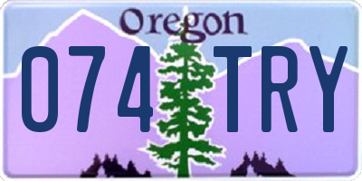 OR license plate 074TRY