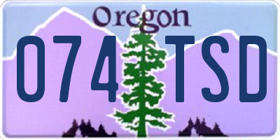 OR license plate 074TSD