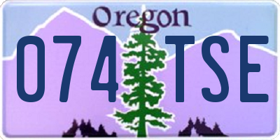 OR license plate 074TSE