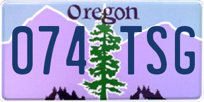 OR license plate 074TSG