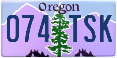 OR license plate 074TSK