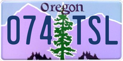 OR license plate 074TSL
