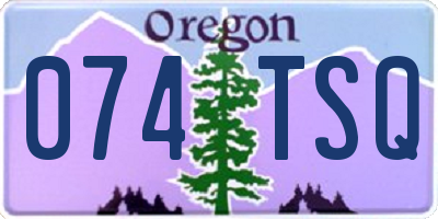 OR license plate 074TSQ