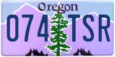 OR license plate 074TSR