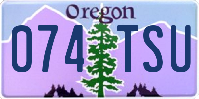 OR license plate 074TSU