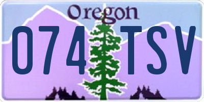 OR license plate 074TSV