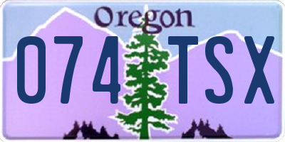 OR license plate 074TSX