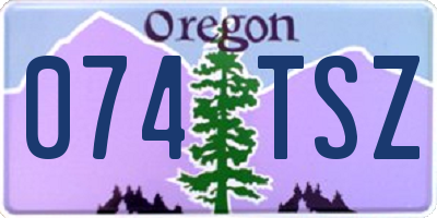 OR license plate 074TSZ