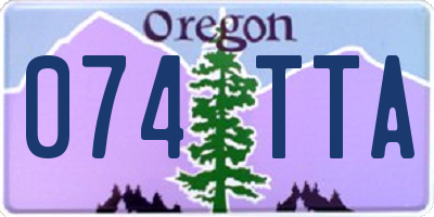 OR license plate 074TTA