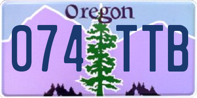OR license plate 074TTB