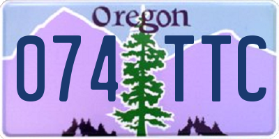 OR license plate 074TTC
