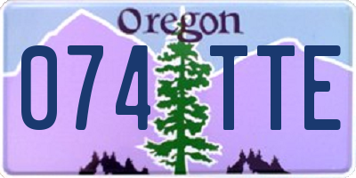 OR license plate 074TTE