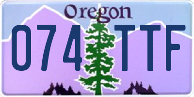 OR license plate 074TTF