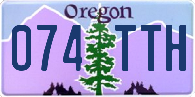 OR license plate 074TTH