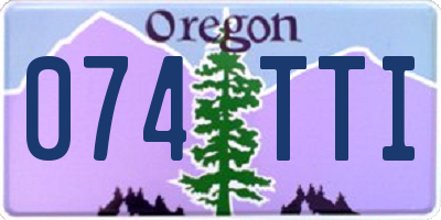 OR license plate 074TTI