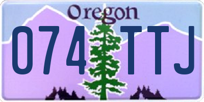 OR license plate 074TTJ