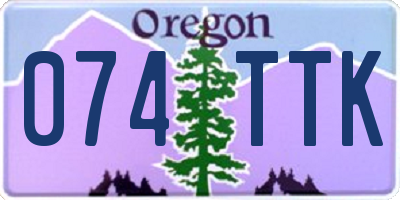 OR license plate 074TTK