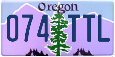 OR license plate 074TTL