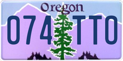 OR license plate 074TTO