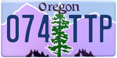 OR license plate 074TTP