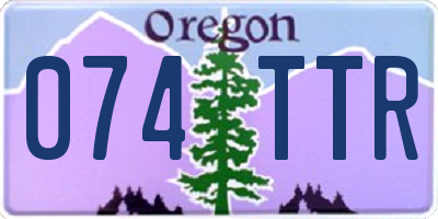 OR license plate 074TTR