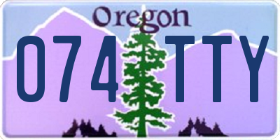 OR license plate 074TTY