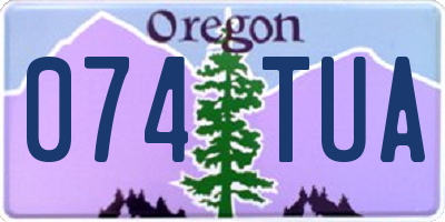 OR license plate 074TUA
