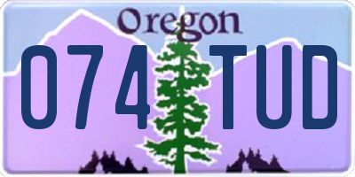 OR license plate 074TUD