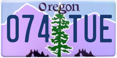 OR license plate 074TUE