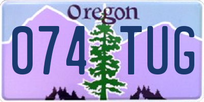 OR license plate 074TUG