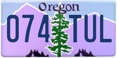 OR license plate 074TUL