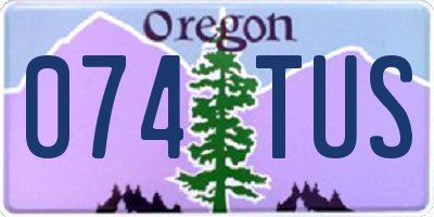OR license plate 074TUS