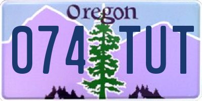 OR license plate 074TUT