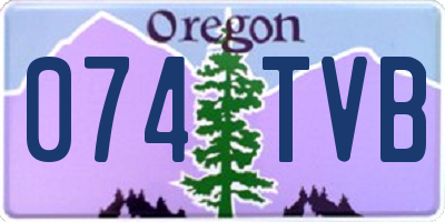 OR license plate 074TVB