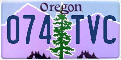 OR license plate 074TVC