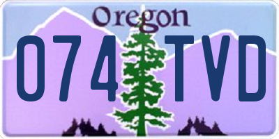 OR license plate 074TVD