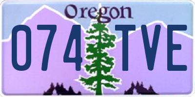 OR license plate 074TVE