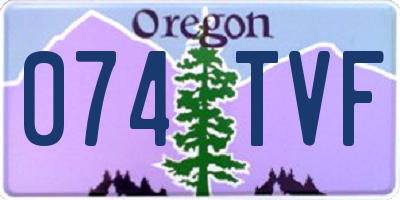 OR license plate 074TVF