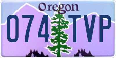OR license plate 074TVP